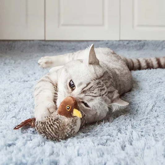 CAT CHIRPING BIRD TOY