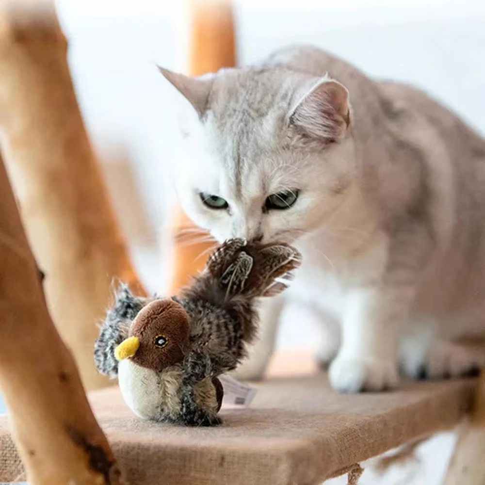 CAT CHIRPING BIRD TOY